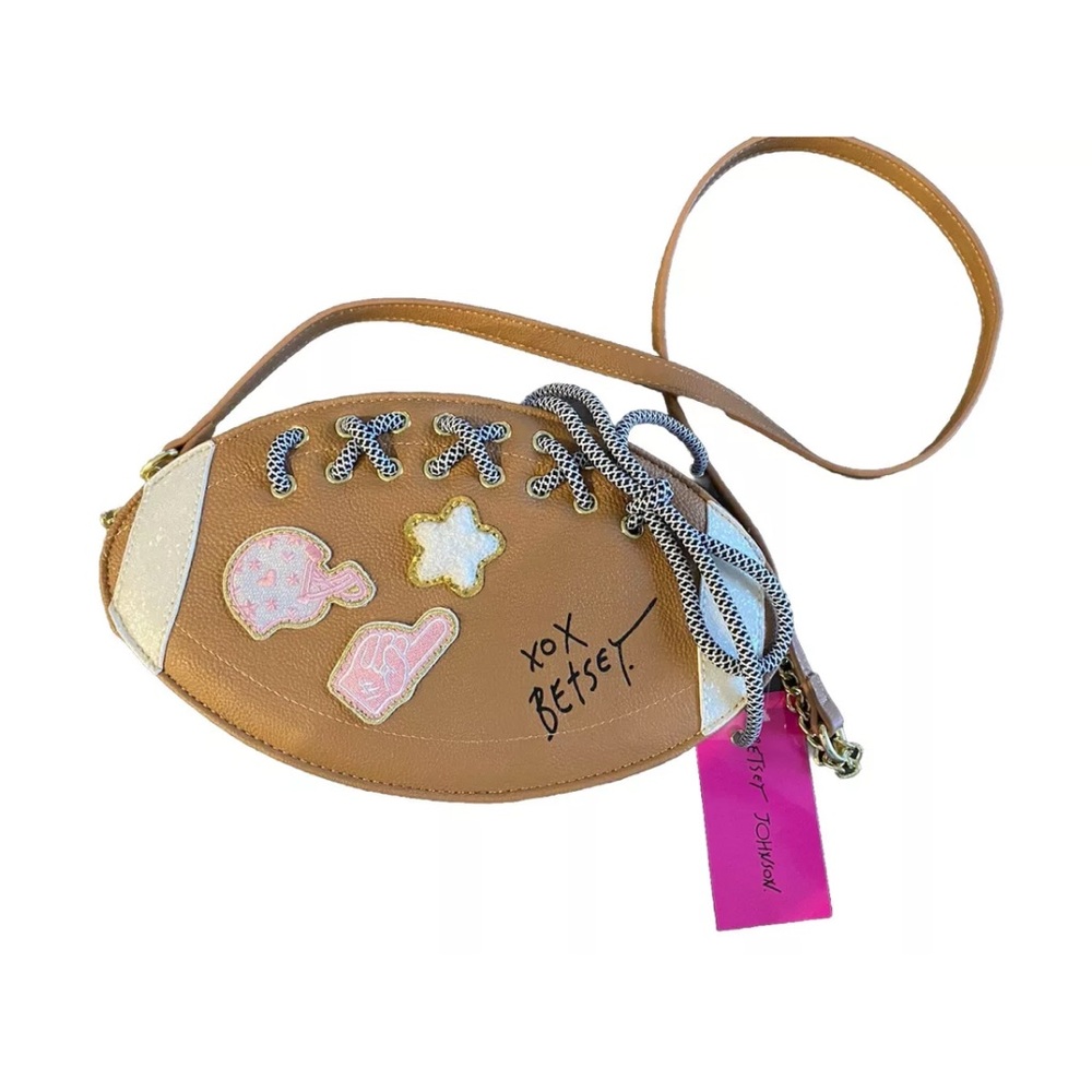 NWT BETSEY JOHNSON FOOTBALL KITSCH CROSSBODY 🏈